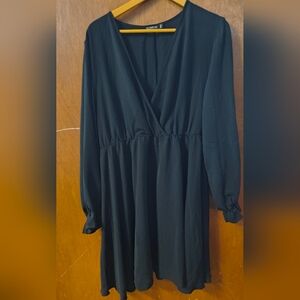 Scomchic Elegant Black Long Sleeve Dress